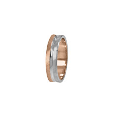 Two-tone SAT wedding gold ring 5mm